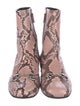 Gucci Horsebit Accent Snakeskin Boots