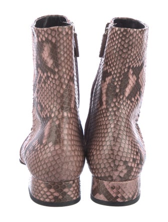 Gucci Horsebit Accent Snakeskin Boots