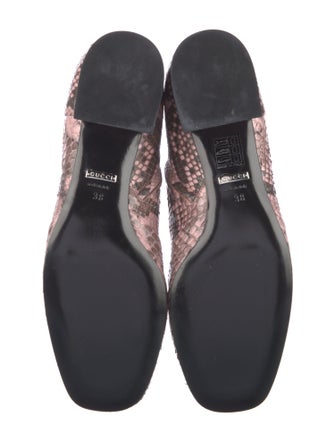 Gucci Horsebit Accent Snakeskin Boots