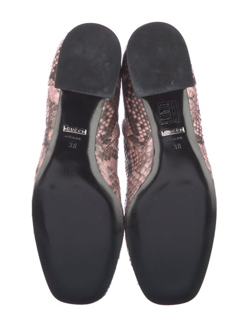 Gucci Horsebit Accent Snakeskin Boots