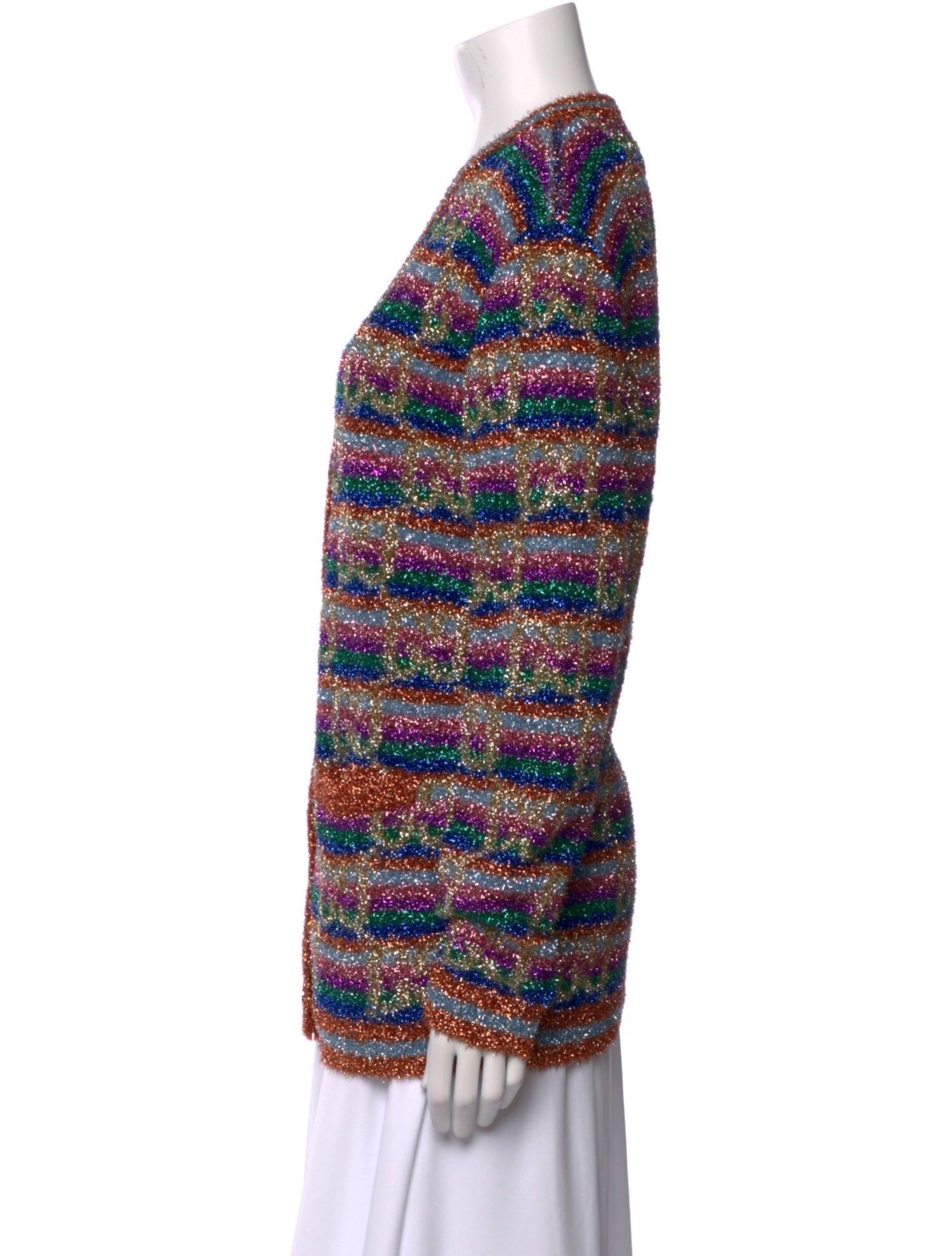 Gucci Striped V-Neck Sweater