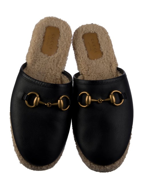 Gucci Horsebit Accent Leather Mules