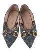 Gucci GG Canvas Denim Mary Jane Flats
