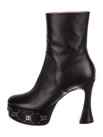 Gucci GG Logo Leather Boots