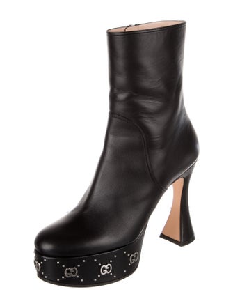 Gucci GG Logo Leather Boots