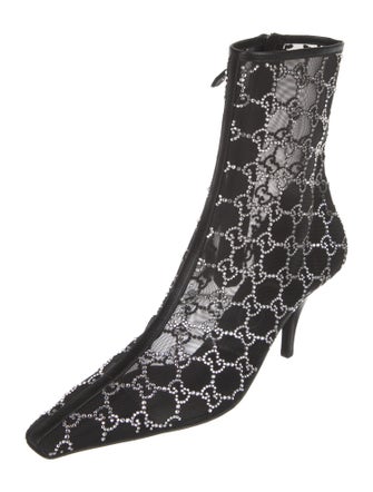 Gucci Mesh Printed Boots