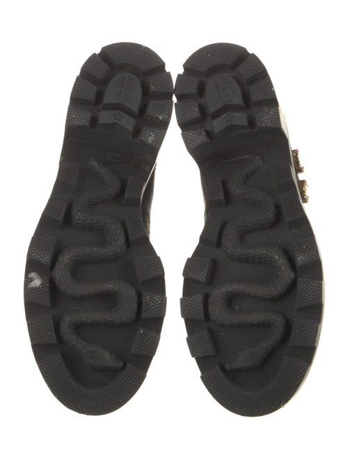 Gucci Double G Logo Leather Combat Boots