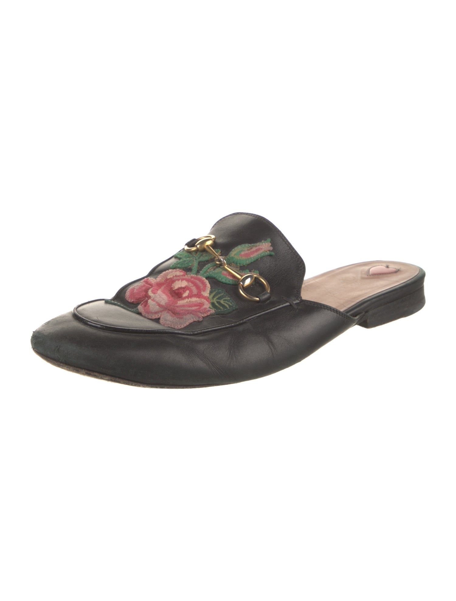 Gucci Horsebit Accent Leather Mules