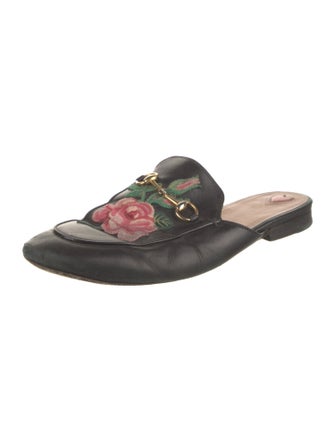 Gucci Horsebit Accent Leather Mules