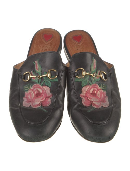 Gucci Horsebit Accent Leather Mules