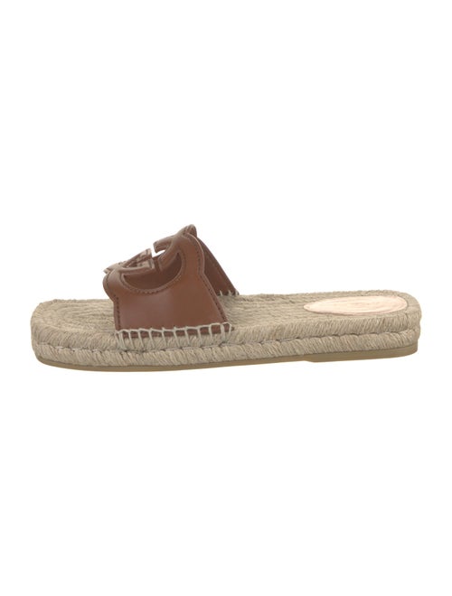 Gucci Interlocking G Logo Leather Espadrilles