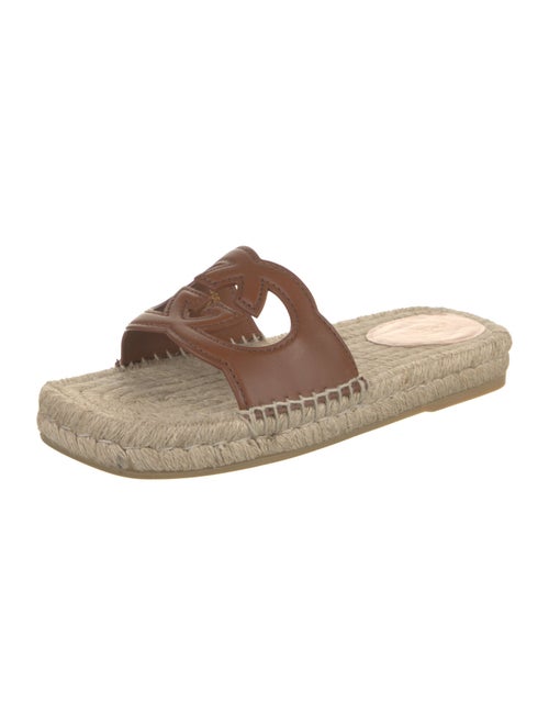 Gucci Interlocking G Logo Leather Espadrilles
