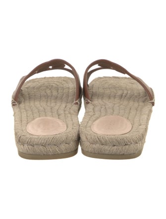 Gucci Interlocking G Logo Leather Espadrilles
