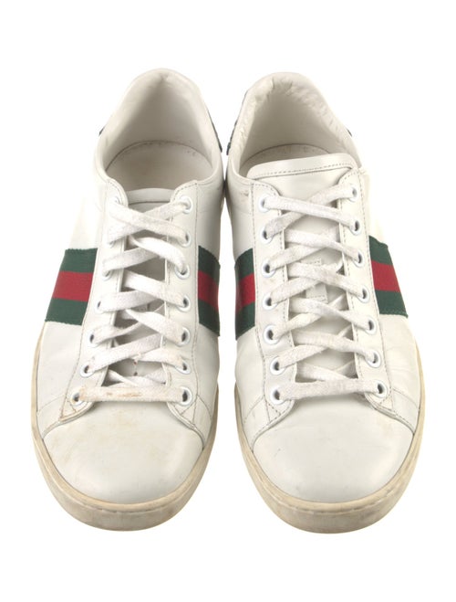 Gucci Web Accent Leather Sneakers