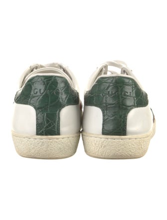Gucci Web Accent Leather Sneakers