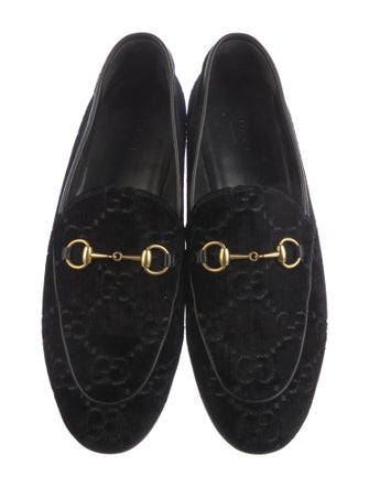 Gucci Horsebit Accent Velvet Loafers