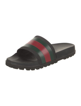 Gucci Web Accent Rubber Slides