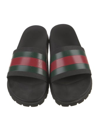 Gucci Web Accent Rubber Slides