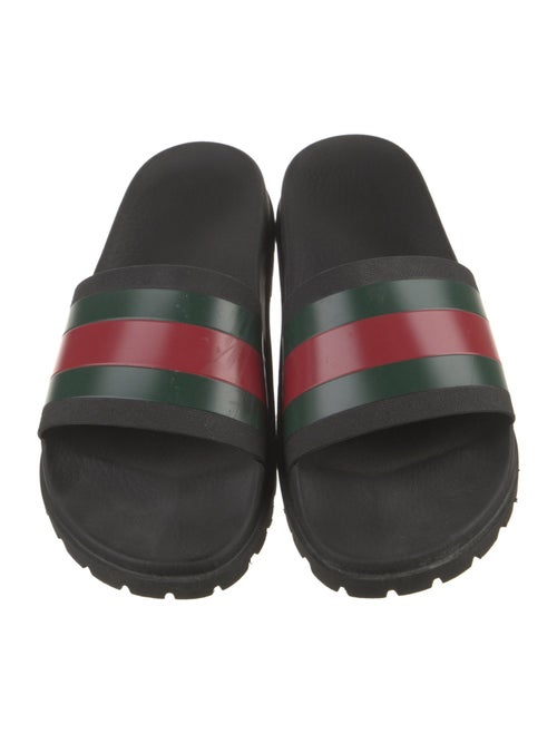 Gucci Web Accent Rubber Slides