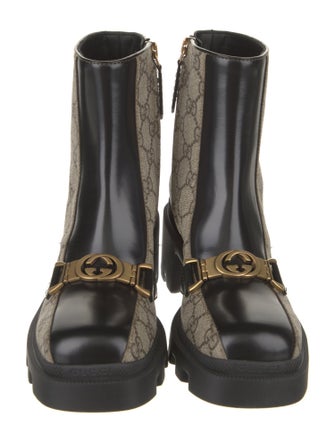 Gucci Printed Combat Boots