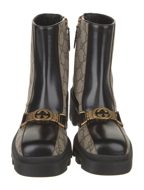 Gucci Printed Combat Boots