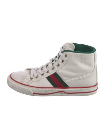Gucci Web Accent Leather Sneakers