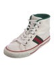 Gucci Web Accent Leather Sneakers