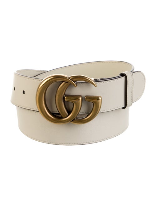 Gucci Double G Logo Leather Belt