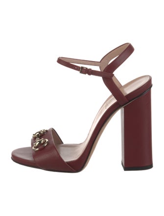 Gucci Horsebit Accent Leather Sandals