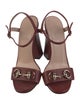 Gucci Horsebit Accent Leather Sandals