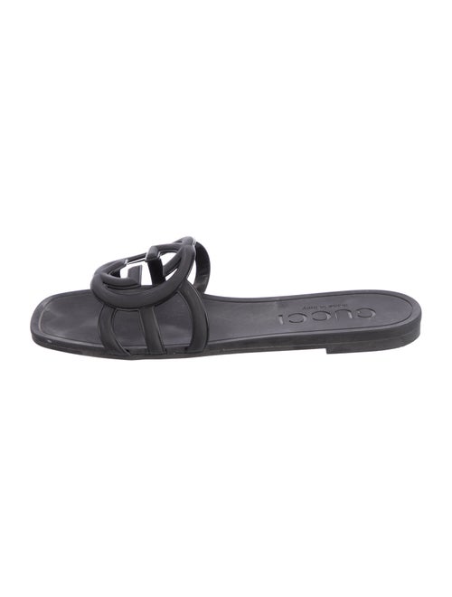 Gucci Interlocking G Logo Rubber Slides