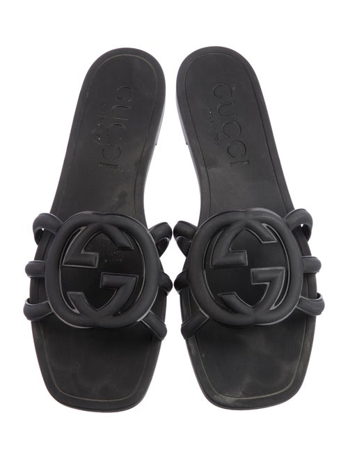 Gucci Interlocking G Logo Rubber Slides