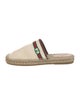 Gucci Web Accent Canvas Slides
