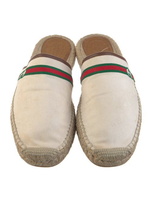 Gucci Web Accent Canvas Slides