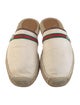 Gucci Web Accent Canvas Slides