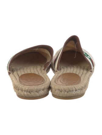 Gucci Web Accent Canvas Slides