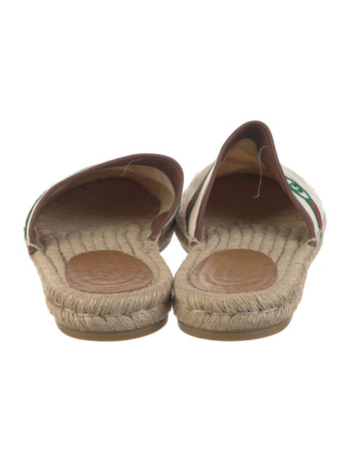 Gucci Web Accent Canvas Slides