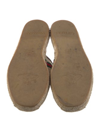 Gucci Web Accent Canvas Slides
