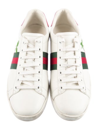 Gucci Web Accent Leather Sneakers