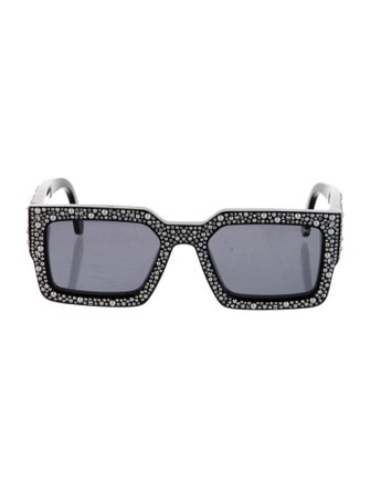 Louis Vuitton Faux Pearl Accents Square Sunglasses