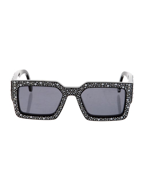 Louis Vuitton Faux Pearl Accents Square Sunglasses