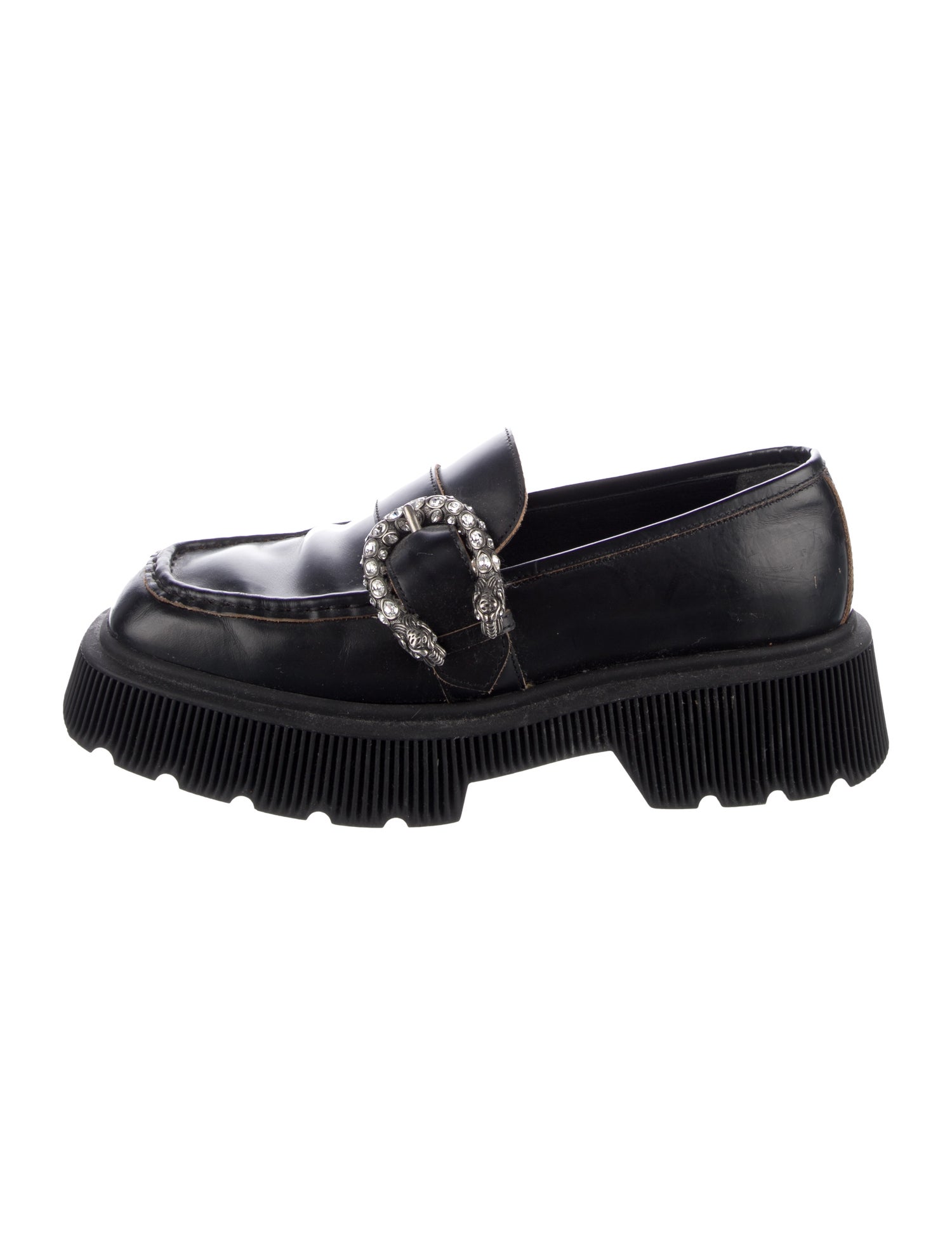 Gucci Dionysus Accent Leather Loafers