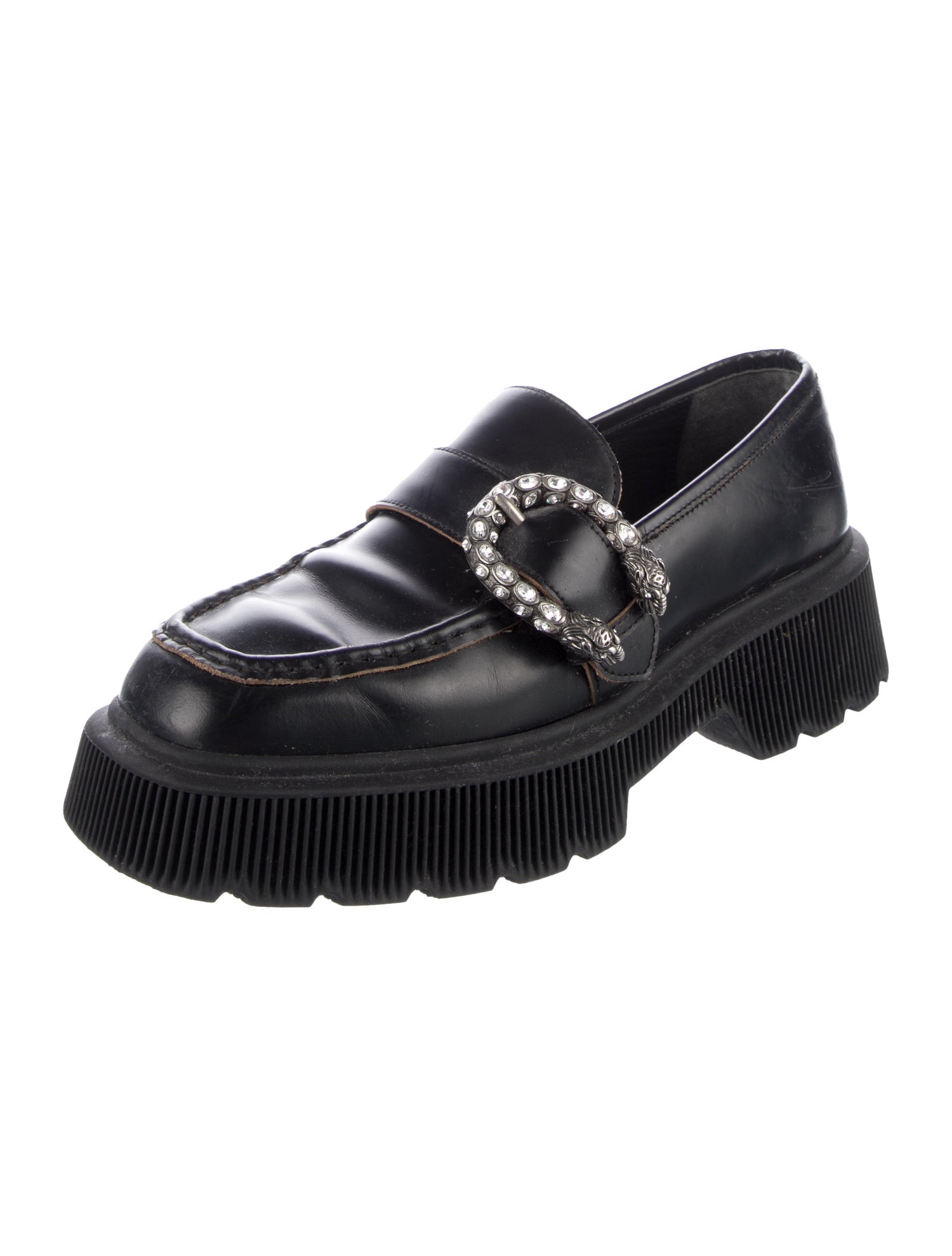 Gucci Dionysus Accent Leather Loafers