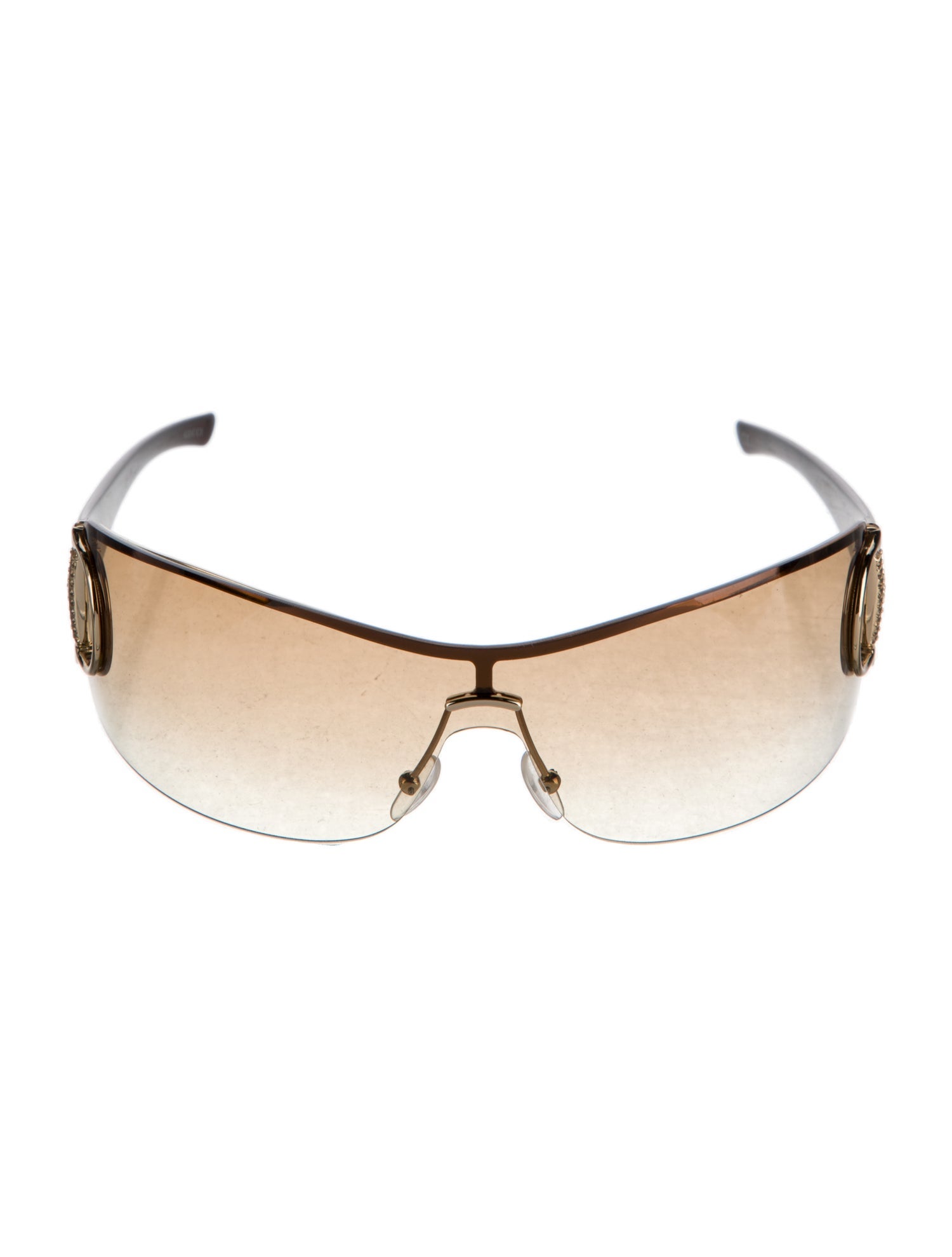 Gucci Hasler Horsebit Accent Shield Sunglasses
