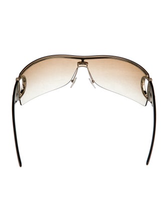 Gucci Hasler Horsebit Accent Shield Sunglasses