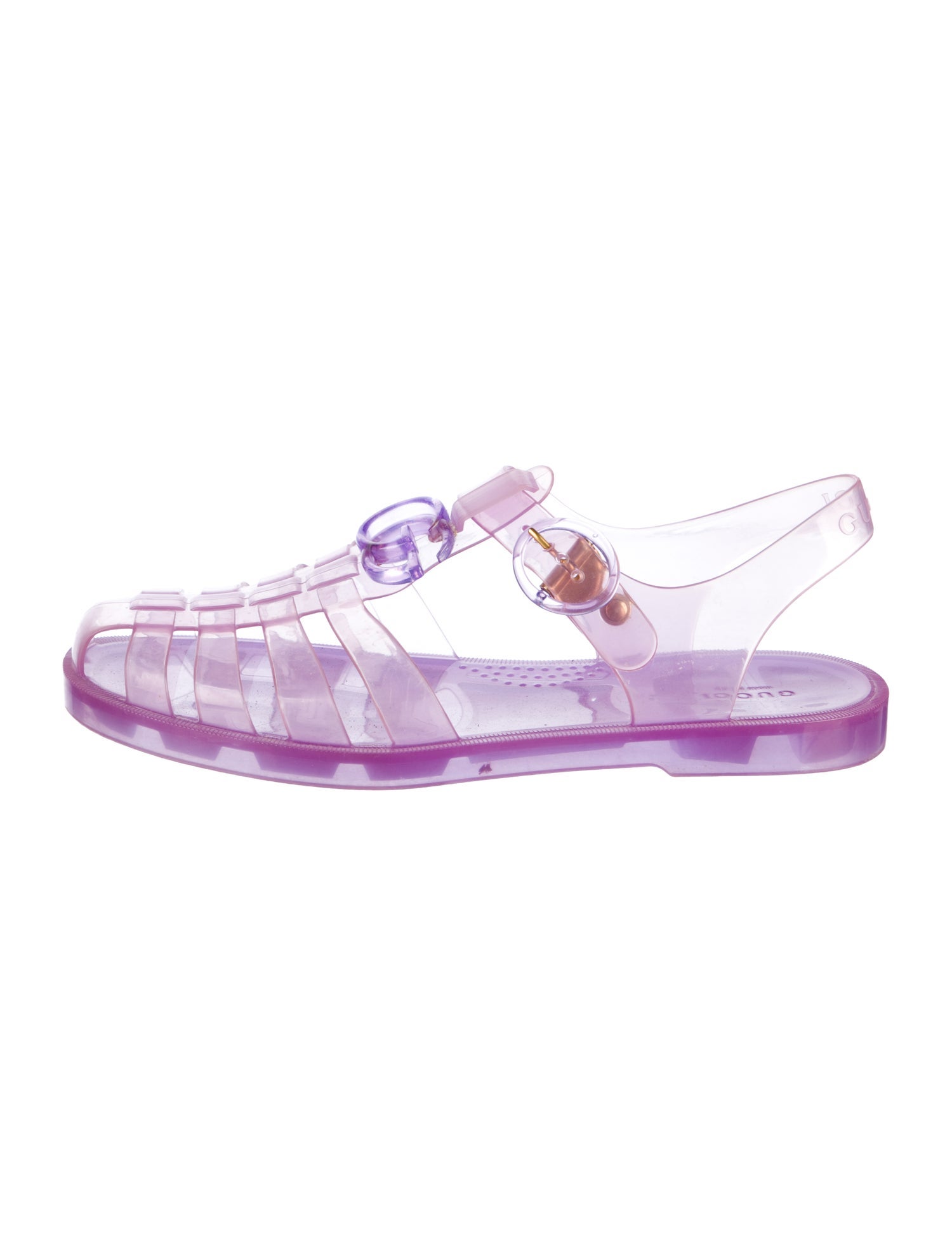 Gucci Double G Logo Rubber Gladiator Sandals