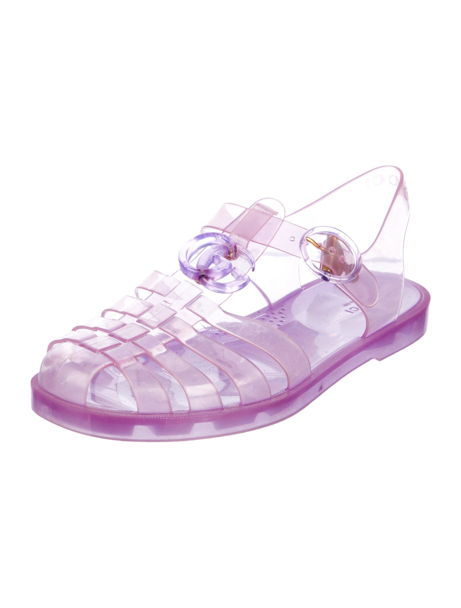 Gucci Double G Logo Rubber Gladiator Sandals