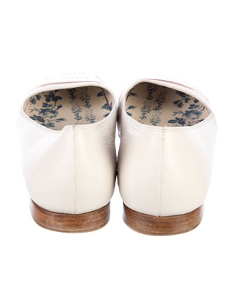 Gucci Flora Print Leather Ballet Flats