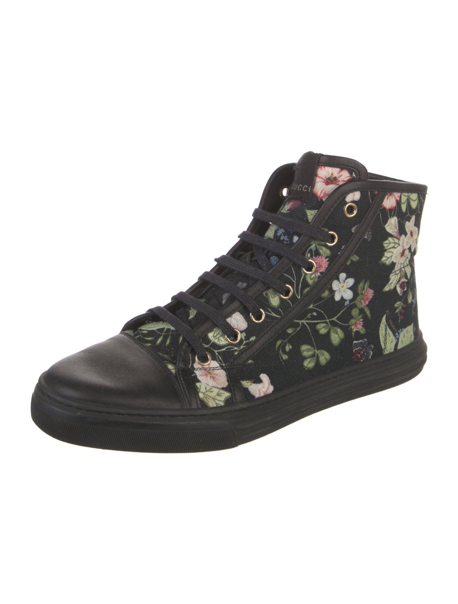 Gucci Flora Knight Print Canvas Sneakers