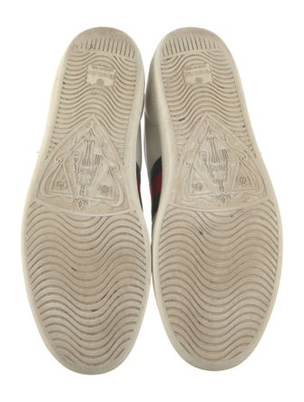 Gucci Web Accent Leather Sneakers